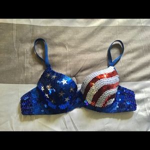 American Flag Costume Bra
